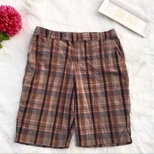 Jamaica Bay Bermuda Plaid Shorts Tans Size 12